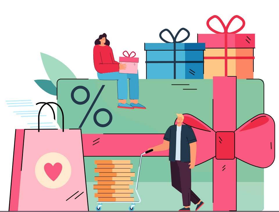 Businessman holding amazon magnifying glass used for online shopping