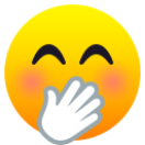 Face With Hand Over Mouth Emoji