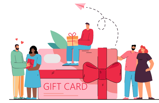 Business man in a trophy celebrating with confetti in the background